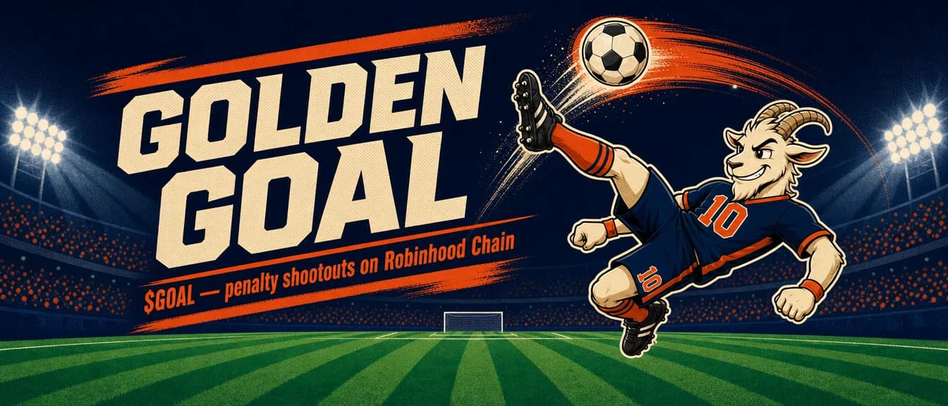 Golden Goal banner — the goat striker scoring with a bicycle kick